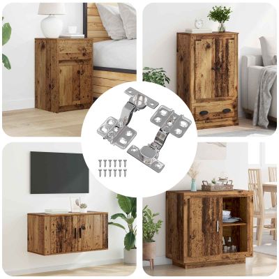 vidaXL Pánt 2 pcs Niklová 85 x 52,5 x 9,5 mm Železo