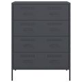vidaXL Komoda antracitová 68x39x89 cm oceľ