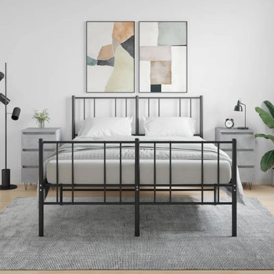 vidaXL Nočné stolíky 2 ks betónovo sivé 40x35x69 cm kompozitné drevo