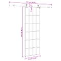 vidaXL Posuvné dvere s kovaním čierne 76x205 cm ESG sklo
