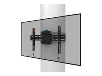 Montážna sada (montáž) - fixná - pre plochý panel - uzamykateľná - čierna - veľkosť obrazovky: 40"-75" - podpera