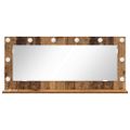 vidaXL Toaletné zrkadlo Staré drevo 100 x 45 x 18 cm Obdĺžnikový