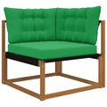 vidaXL Vankúš na vonkajšiu pohovku Polyester Zelená 68,5 x 68,5 cm