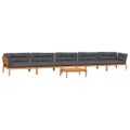 vidaXL 6-dielna záhradná paletová súprava pohoviek s vankúšmi akácia