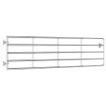 vidaXL Farmárska brána s 5 tyčami oceľová (115-300) x 90 cm strieborná