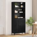 vidaXL Highboard 2 ks Čierny dub 69,5 x 34 x 180 cm Kompozitné drevo