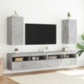 vidaXL TV nástenná skrinka s LED svetlami betónovo sivá 30,5x35x70 cm