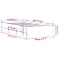 vidaXL Posteľný rám so zásuvkami hnedý dub 75x190 cm kompozitné drevo