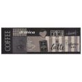 vidaXL Kuchynský koberec umývateľný Coffee čierny 60x180 cm zamat