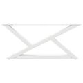 vidaXL Nohy konferenčného stolíka 2 ks biele 70x(30-31,3) cm oceľové