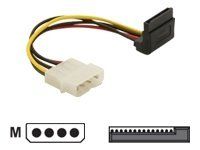 Elektrický kabel - SATA napájení (M) do 4 pinové interní napájení (M) - 16 cm - 90° konektor