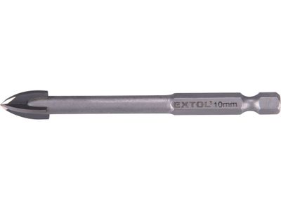 Vrták na sklo a keramiku karbidový, O 10mm EXTOL-PREMIUM