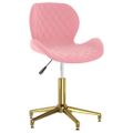 335045 vidaXL Swivel Dining Chair Pink Velvet