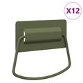 vidaXL Rukoväte na kuchyňu 12 ks Olivová zelená 85 x 45 mm Kov