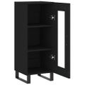 vidaXL Komoda čierna 34,5x34x90 cm spracované drevo