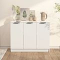 vidaXL Komoda biela 90,5x30x70 cm spracované drevo