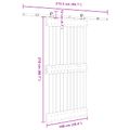 vidaXL Posuvné dvere NARVIK Prírodná a čierna 100 x 210 cm (213,5 cm)