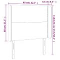 vidaXL Čelo postele s LED zelené 83x16x118/128 cm látka
