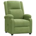 vidaXL Sklápacie kreslo, svetlozelené, zamat