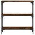 vidaXL Konzolový stolík dymový dub 75x22,5x75 cm kompozitné drevo