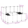 vidaXL Klietka pre malé zvieratá priehľadná 143x107x93 cm PP a oceľ