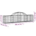 vidaXL Oblúkový gabionový kôš 8 ks 200x30x40/60 cm pozinkované železo