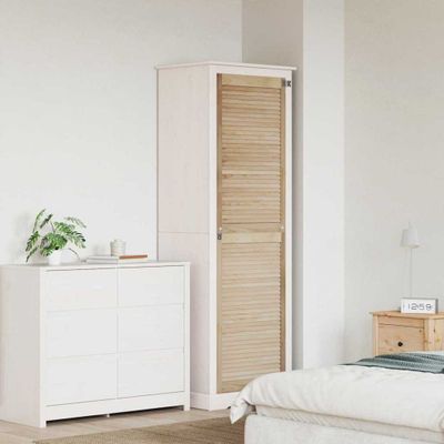 vidaXL Skříňové dvere Prírodná 201 x 2,1 x 59,5 cm Borovicový masív