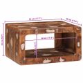 vidaXL Nočný stolík 2 ks Hnedá 45 x 30 x 24 cm Masívne obnovené drevo