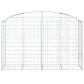 vidaXL Oblúkový gabionový kôš 200x50x120/140 cm pozinkované železo