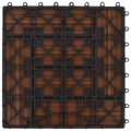 vidaXL Dlažba na terasu 22 ks Hnedá 30 x 30 cm WPC
