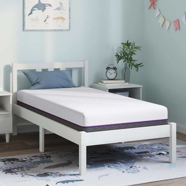 vidaXL Matrac s pamäťovou penou Stredný 80 x 160 cm 16 cm Biela a šedá