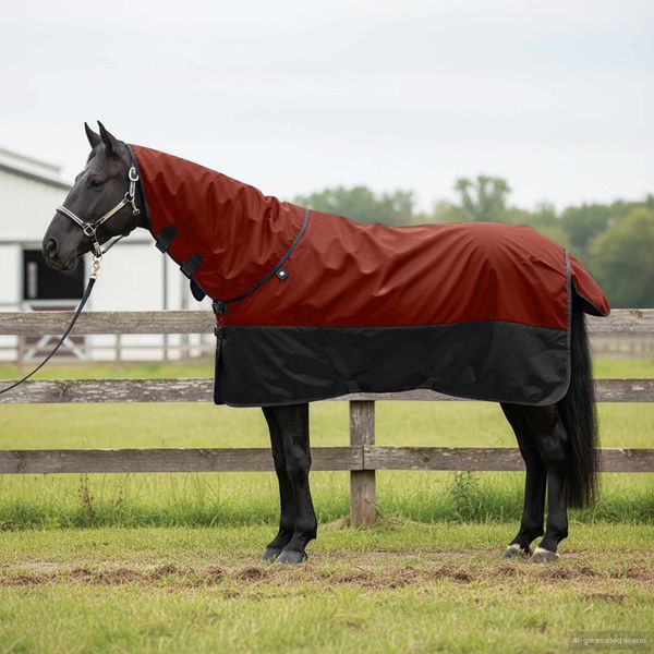 vidaXL Plášť pre kone Tmavozelená a čierna 125 cm Polyester
