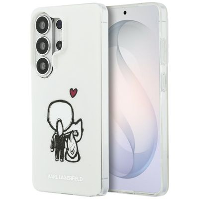Puzdro Karl Lagerfeld IML Karl&Choupette MagSafe pre Samsung Galaxy S26 Ultra transparentné