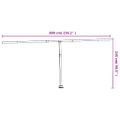 vidaXL Súprava markízových stĺpikov antracitová 600x245 cm železo