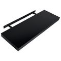 vidaXL Plávajúce nástenné police 2 ks čierne 80x20x3,8 cm
