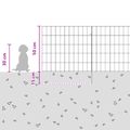 vidaXL Záhradný plot s kolíkmi 24 ks 55 x 50 cm Pozinkovaná oceľ