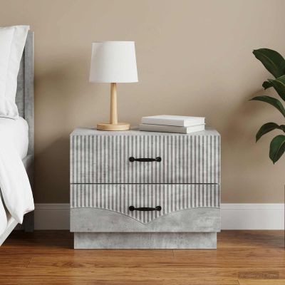 vidaXL Nočný stolík Betónovo sivá 62 x 34,5 x 44,5 cm Kompozitné drevo