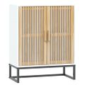 vidaXL Komoda biela 60x30x75 cm kompozitné drevo