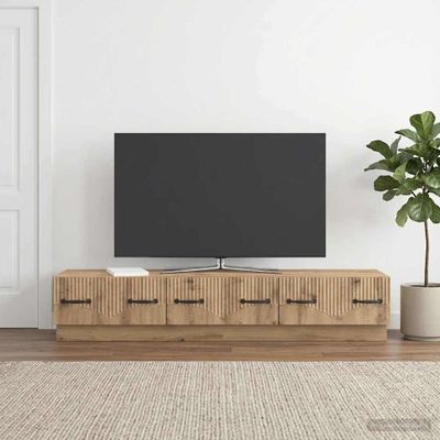 vidaXL TV skrinka 147 x 34,5 x 27 cm Dub artisan Kompozitné drevo