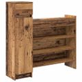 vidaXL Skriňa na topánky so zásuvkou Staré drevo 100,5 x 28 x 100 cm