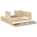 vidaXL Rám postele s úložným prostorem so zásuvkou Sonoma dub 180 cm