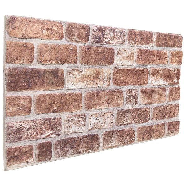 vidaXL Nástenné panely 10 pcs Hnedá 100 x 50 cm EPS pena