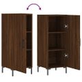 vidaXL Komoda hnedý dub 34,5x34x90 cm spracované drevo