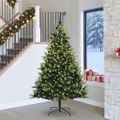 vidaXL Umelý skladací vianočný stromček 300 LED diód Zelená 240 cm