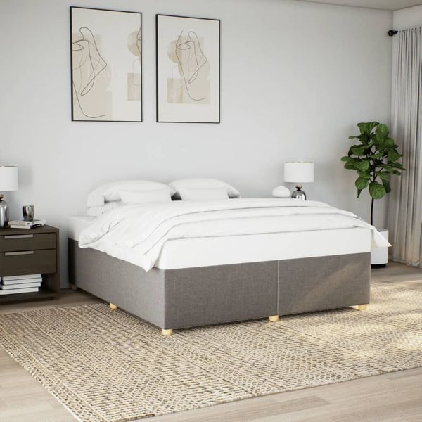 vidaXL Posteľ bez matraca sivohnedá 180x200 cm látka