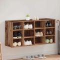 vidaXL Skriňa na topánky 103 x 30 x 51 cm Kompozitné drevo Staré drevo