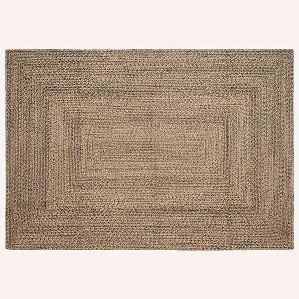vidaXL Kusové koberce Prírodná a čierna 160 x 230 cm Juta