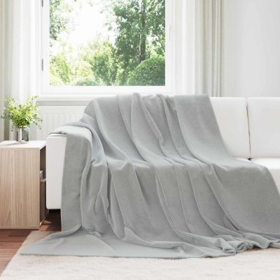 vidaXL Prikrývky na hodenie 6 pcs Sivá 220 x 240 cm Flís