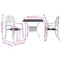 vidaXL 3-dielna bistro súprava biela liaty hliník