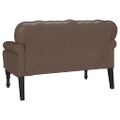 vidaXL Chesterfield lavica Hnedá 119,5 x 64,5 x 75 cm Umelá koža